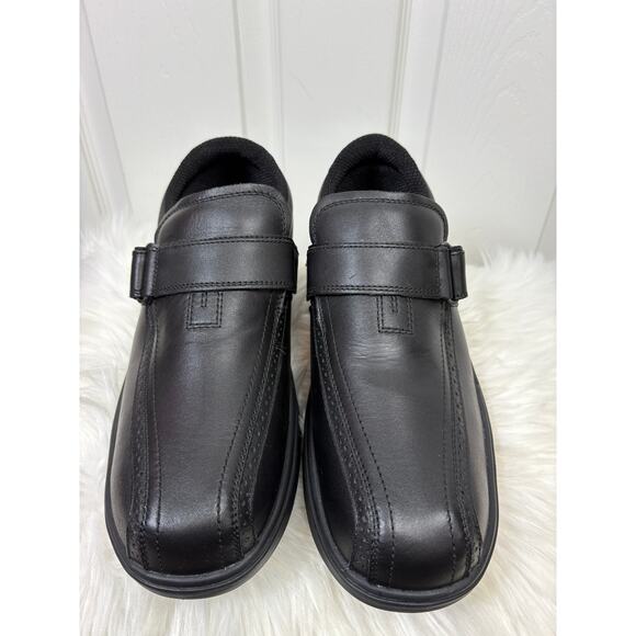 Orthofeet Men\'s Lincoln Loafers Black Size 11 2E Wide Leather Orthopedic Shoes main image 8